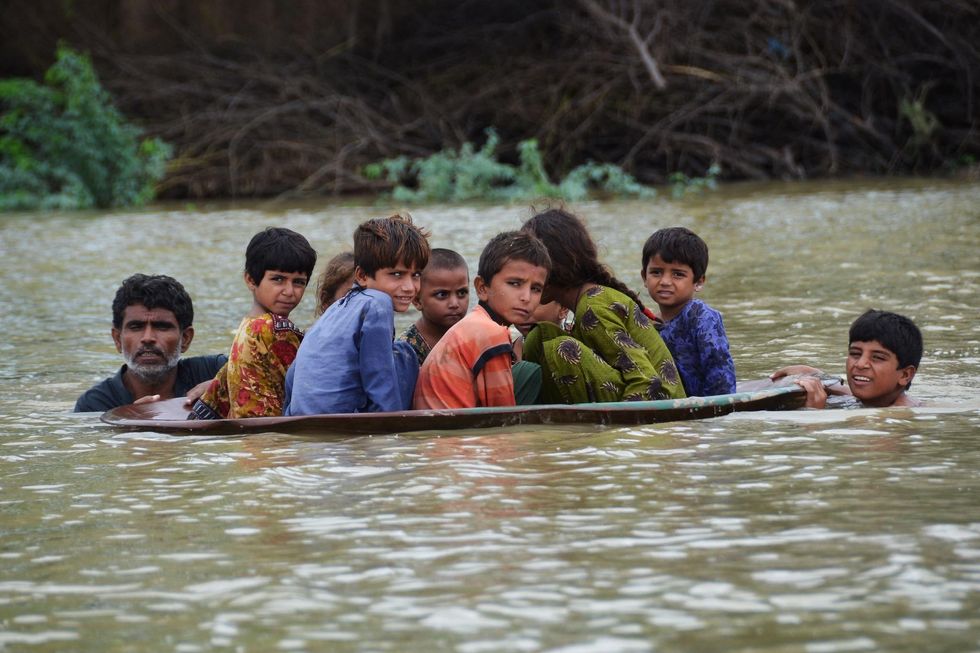 The floods have swept away bridges and roads, cutting off millions of men, women and children.