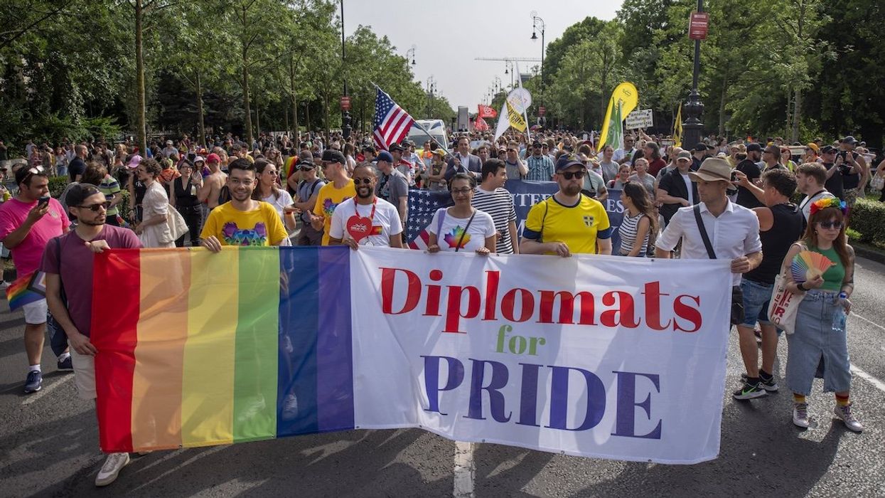 The June 2024 LGBTQ Budapest Pride parade in Hungary.