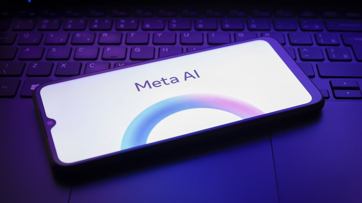 The Meta AI logo appears on a smartphone screen in this illustration photo in Reno, United States, on December 30, 2024.