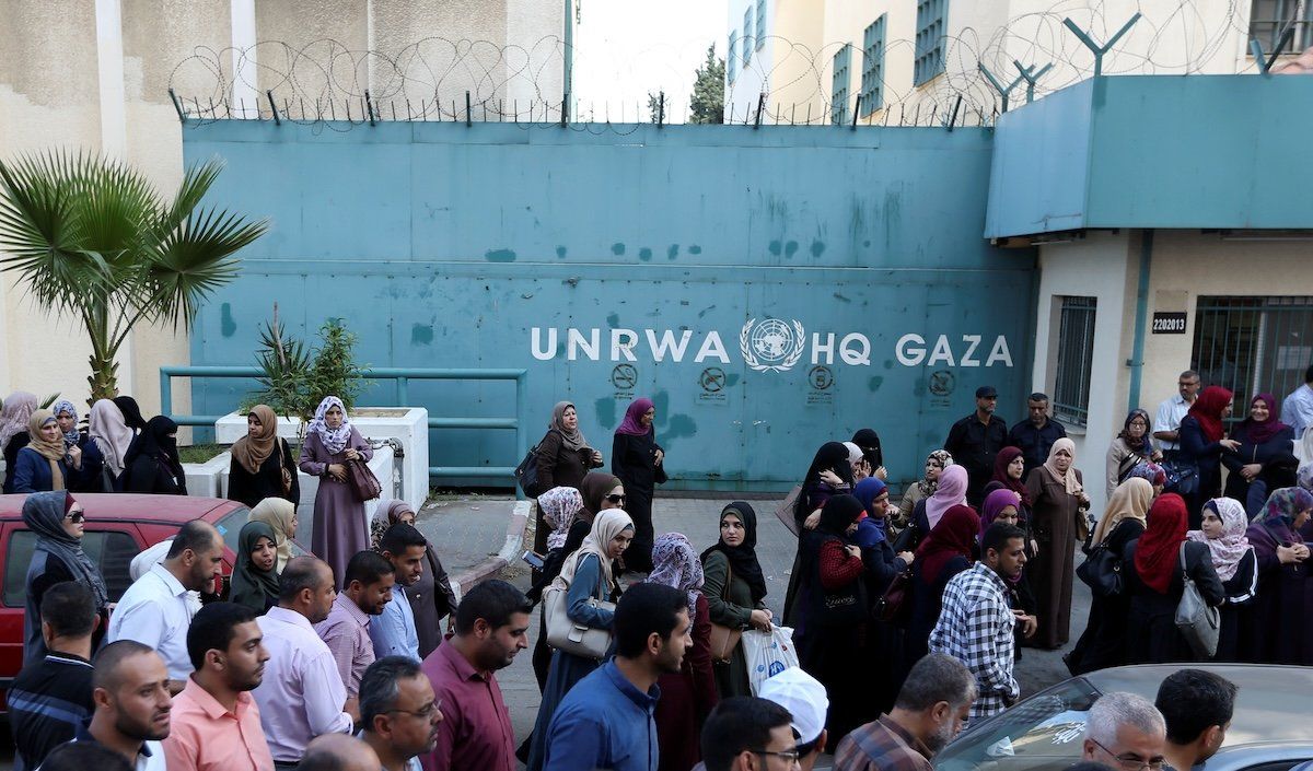 ​The office of the United Nations Relief and Works Agency in Gaza City back in 2018. 