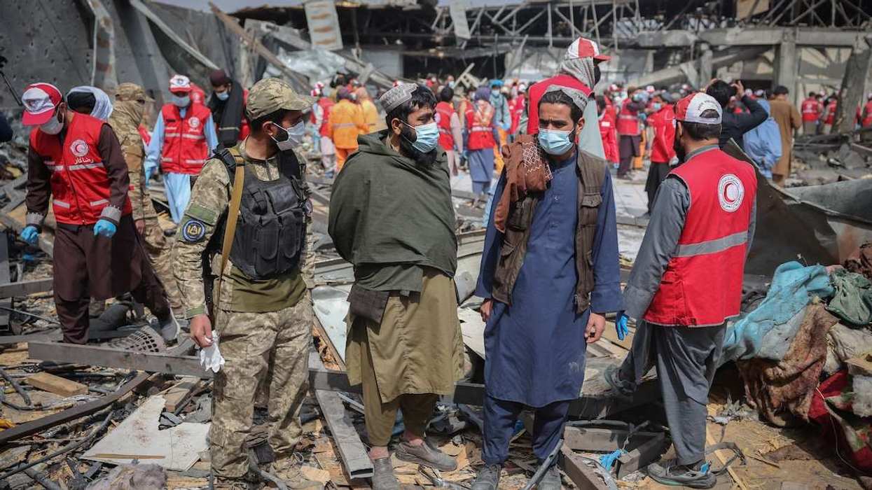 The site of a destroyed drug rehabilitation hospital following a Pakistani air strike in Kabul, Afghanistan, on March 17, 2026.