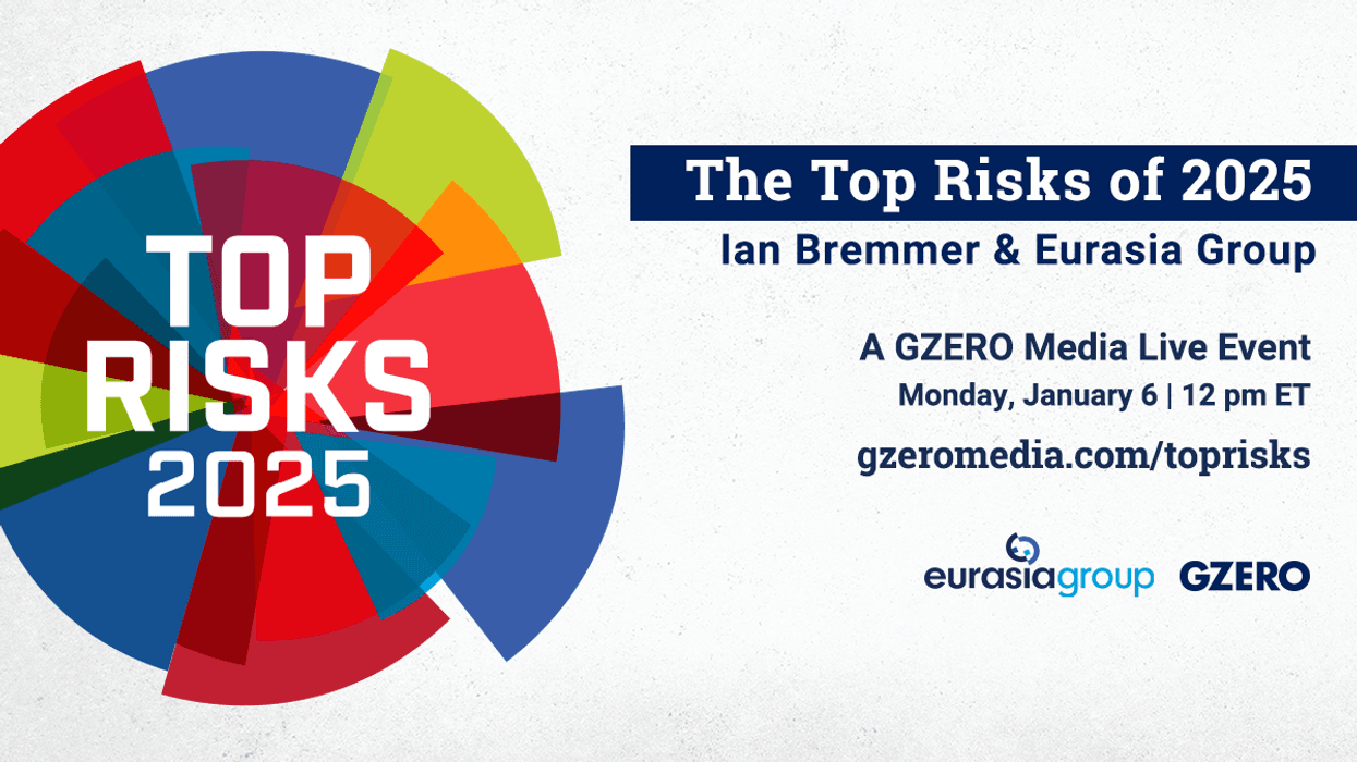 The Top Risks of 2025 with Ian Bremmer & Eurasia Group | Monday, January 6, 2025 | 12:00 PM ET | https://www.gzeromedia.com/toprisks