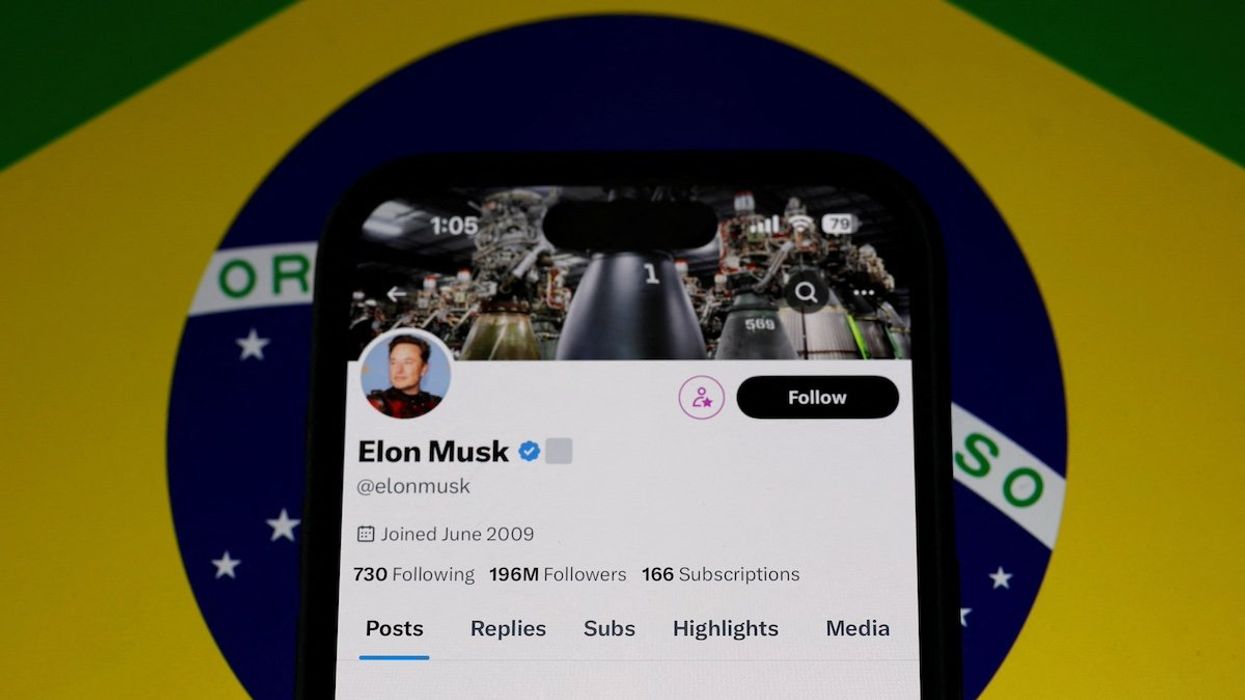 The X account of Elon Musk in seen blocked on a mobile screen in this illustration after Brazil's telecommunications regulator suspended access to Elon Musk's X social network in the country to comply with an order from a judge who has been locked in a months-long feud with the billionaire investor, Sao Paulo, Brazil taken August 31, 2024.