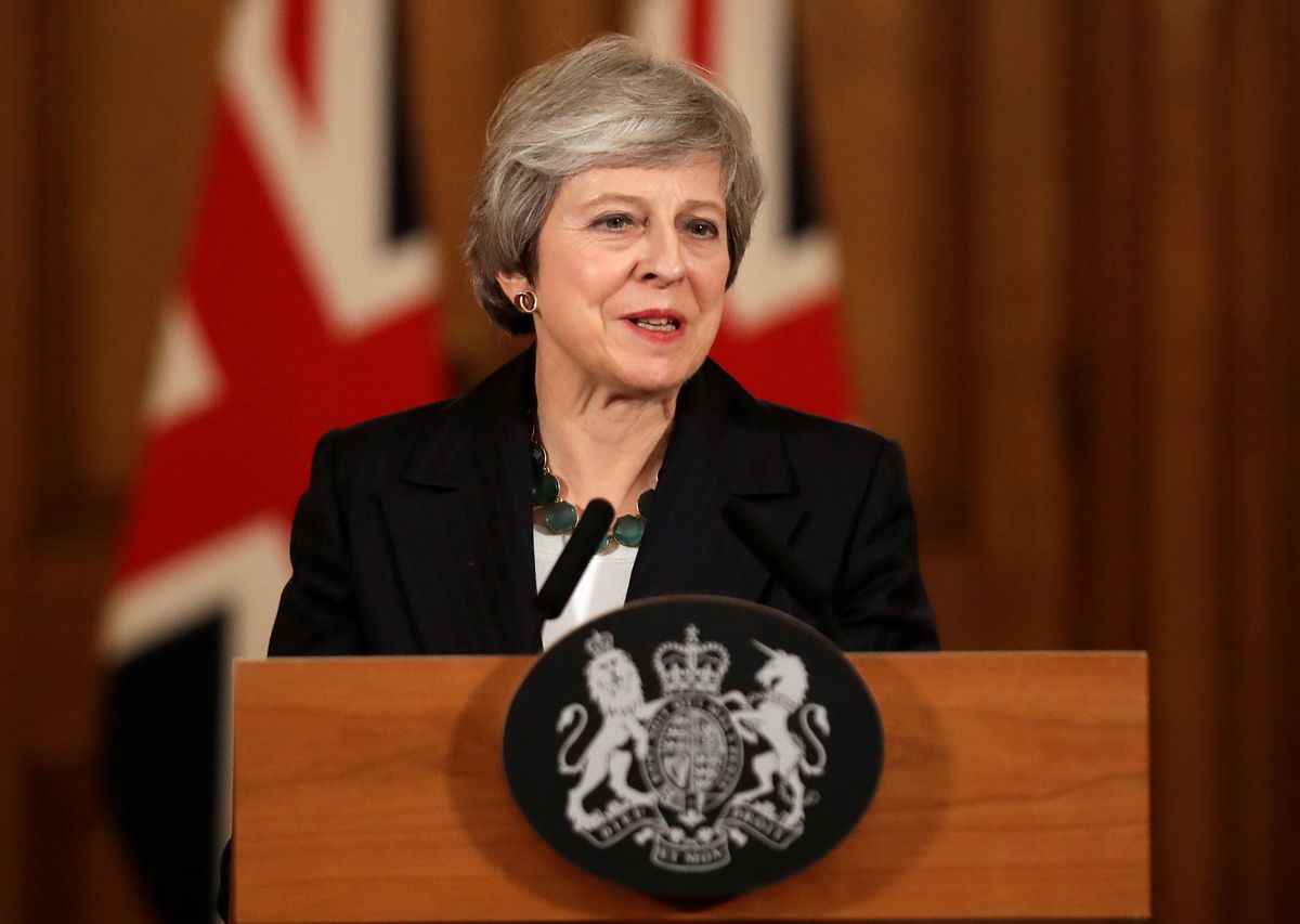 Theresa May speaking