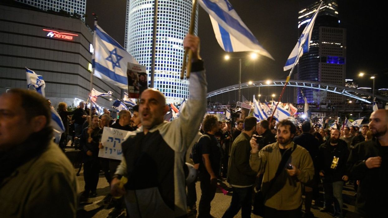 Thousands demonstrated against Prime Minister Benjamin Netanyahu in a demand for an immediate hostage deal, ceasefire and general elections in the state of Israel. Clashes with the Israeli police occured after protestors had set up a bonfire in front of the IDF headquarters and then blocked the Ayalon highway. Tel Aviv, Israel. March 16th 2024.