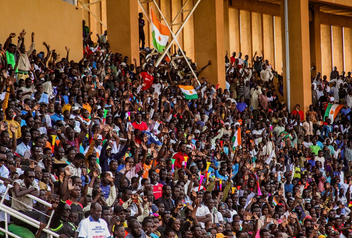 Thousands of supporters of Niger's coup flocked to a stadium in the capital Niamey on Sunday.