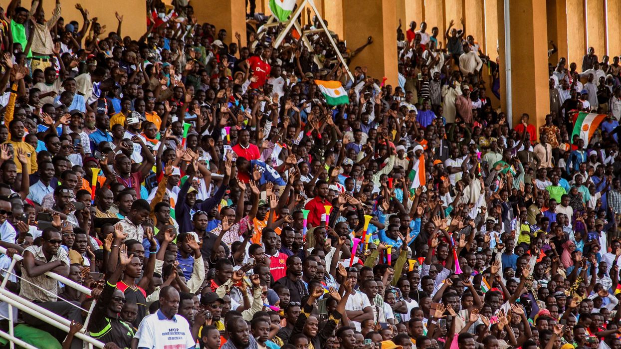 Thousands of supporters of Niger's coup flocked to a stadium in the capital Niamey on Sunday.