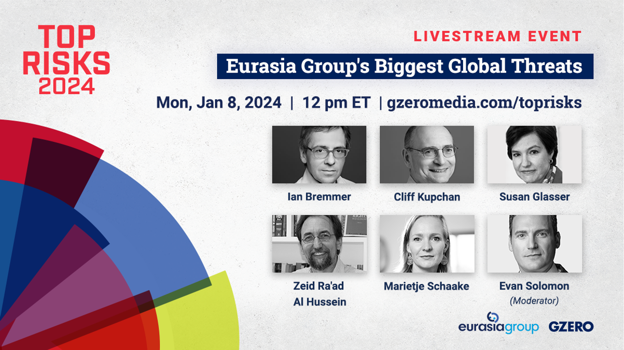 Top Risks 2024 | The Top Risks of 2024 | Ian Bremmer & Eurasia Group | A GZERO Media Live Event | Monday, January 8 | 12 pm ET | Eurasia Group & GZERO