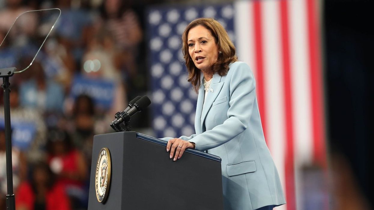 Tuesday, July 30, 2024; Atlanta, Ga; Vice President Kamala Harris speaks during a presidential campaign rally on Tuesday, July 30, 2024