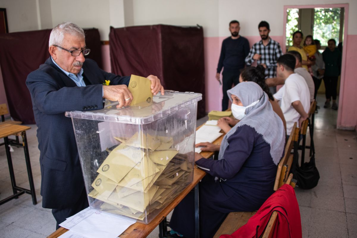 ​Turkish citizens voted in historic presidential and parliamentary elections in Diyarbakir, Turkey