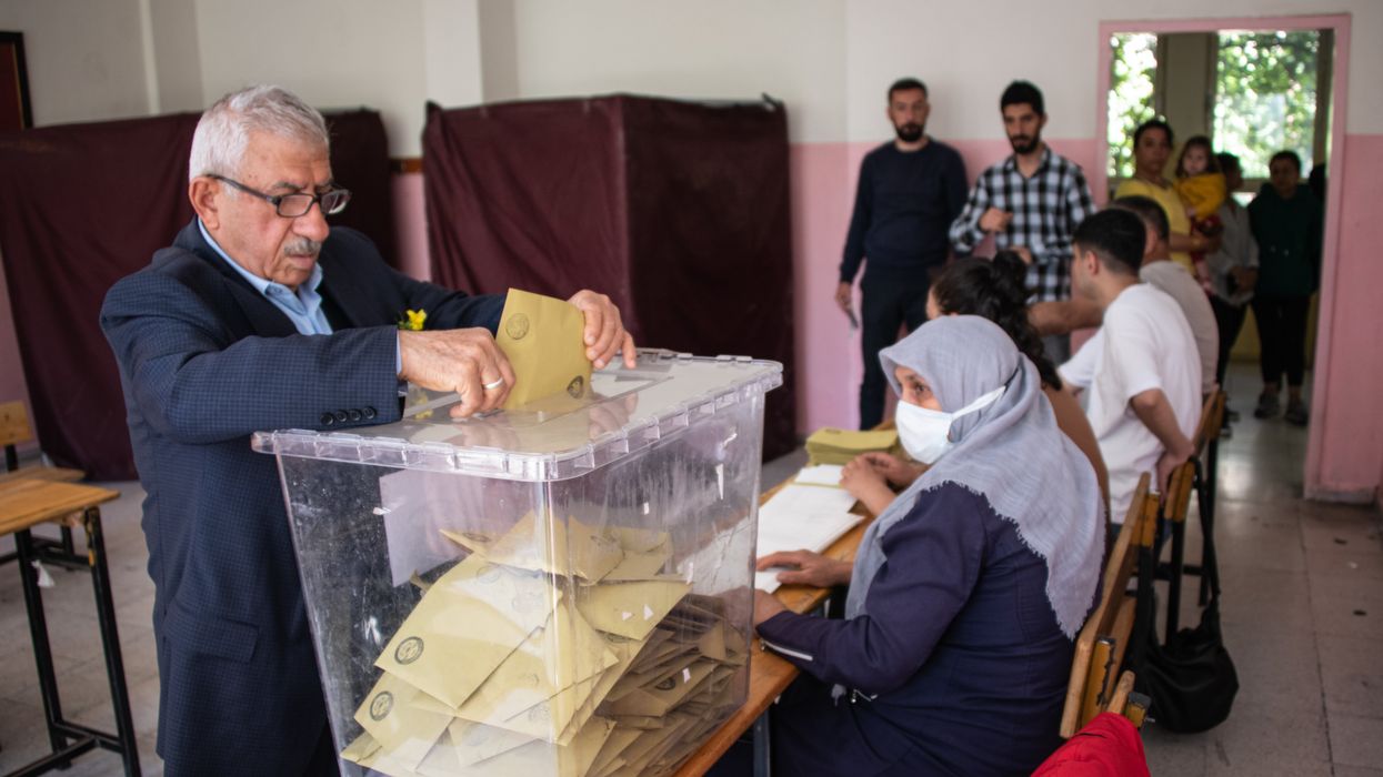 Turkish citizens voted in historic presidential and parliamentary elections in Diyarbakir, Turkey
