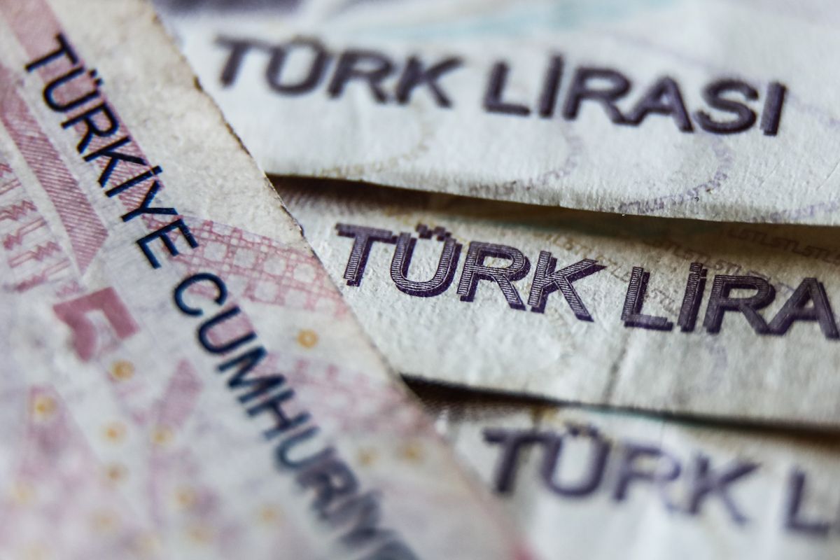 Turkish lira banknotes are seen in this illustration photo taken in Krakow, Poland on June 1, 2022