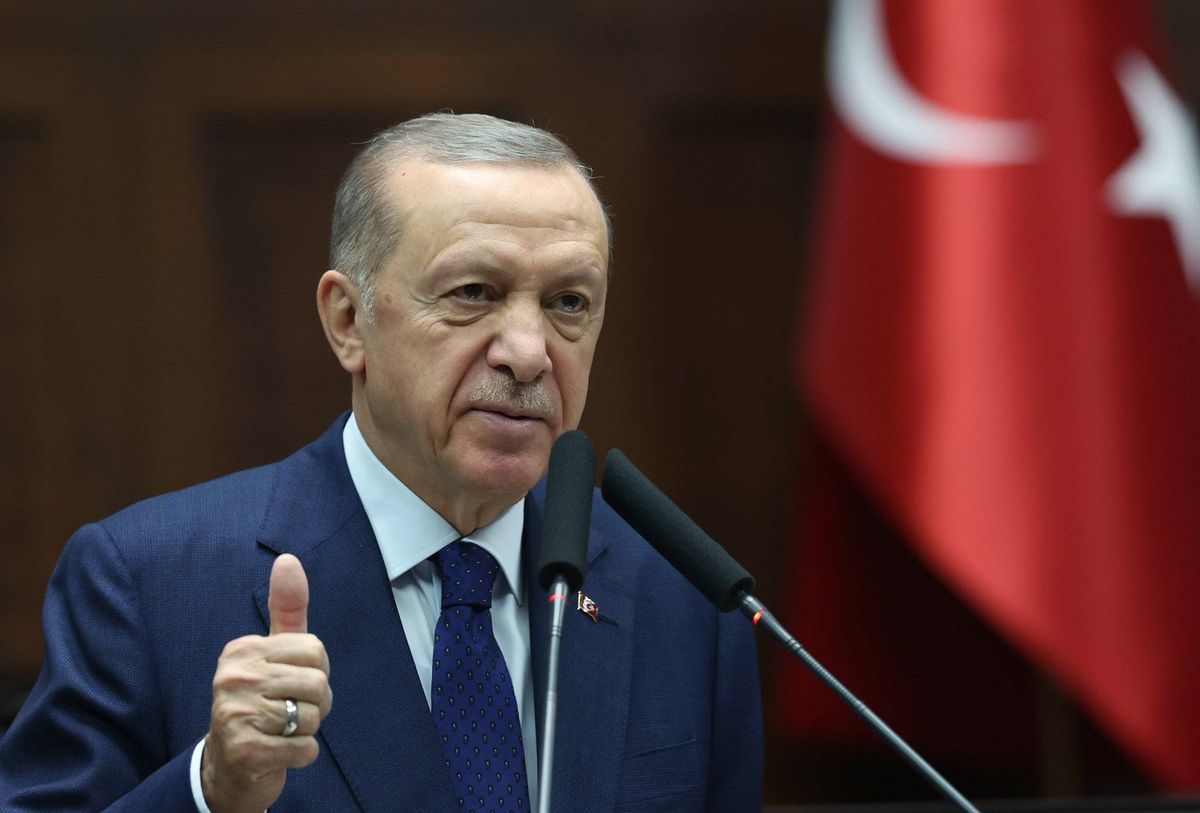 Turkish President Recep Tayyip Erdogan at a meeting of the ruling Justice and Development Party in Ankara.