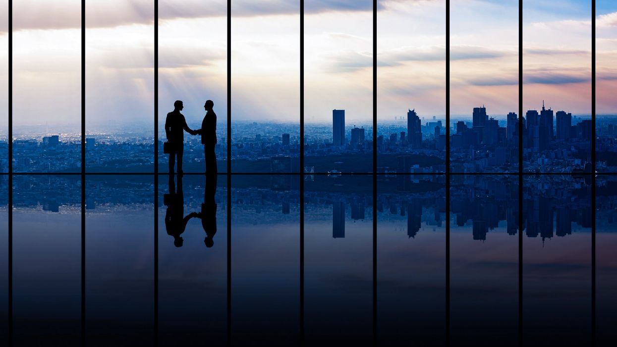 Two people shaking hands