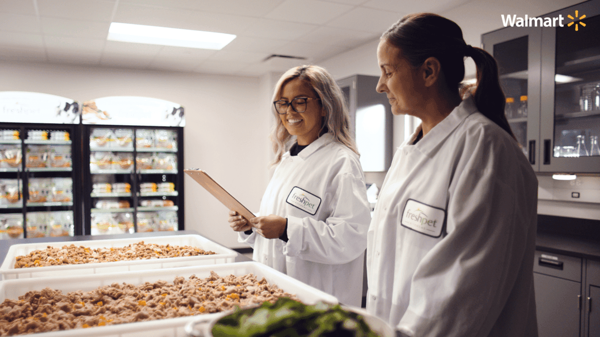 two professionals who work at Freshpet conducting supervision