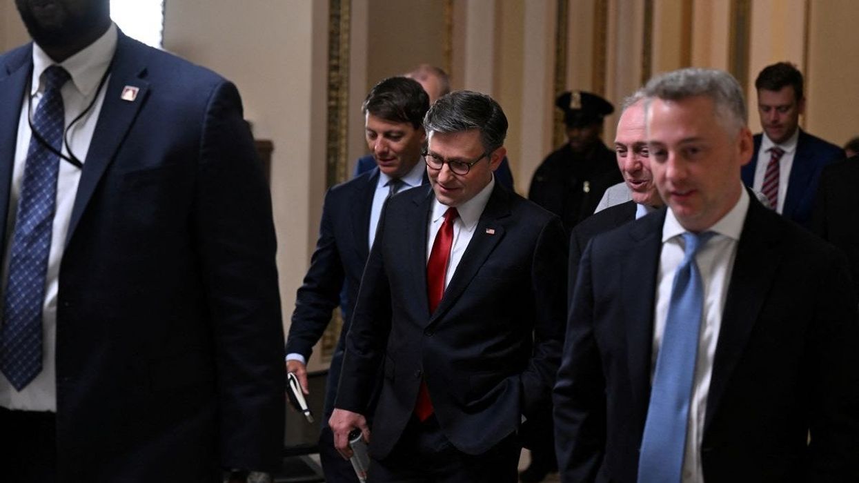U.S. House of Representatives Speaker Mike Johnson walks back to office, as Republican lawmakers struggle to pass U.S. President Donald Trump's sweeping spending and tax bill, on Capitol Hill, in Washington, D.C., U.S., July 3, 2025.