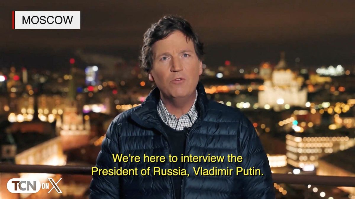 U.S. media personality Tucker Carlson speaks about his interview with Russian President Vladimir Putin.
