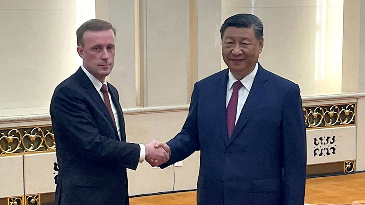 U.S. National Security Advisor Jake Sullivan meets Chinese President Xi Jinping at the Great Hall of the People in Beijing, China August 29, 2024.