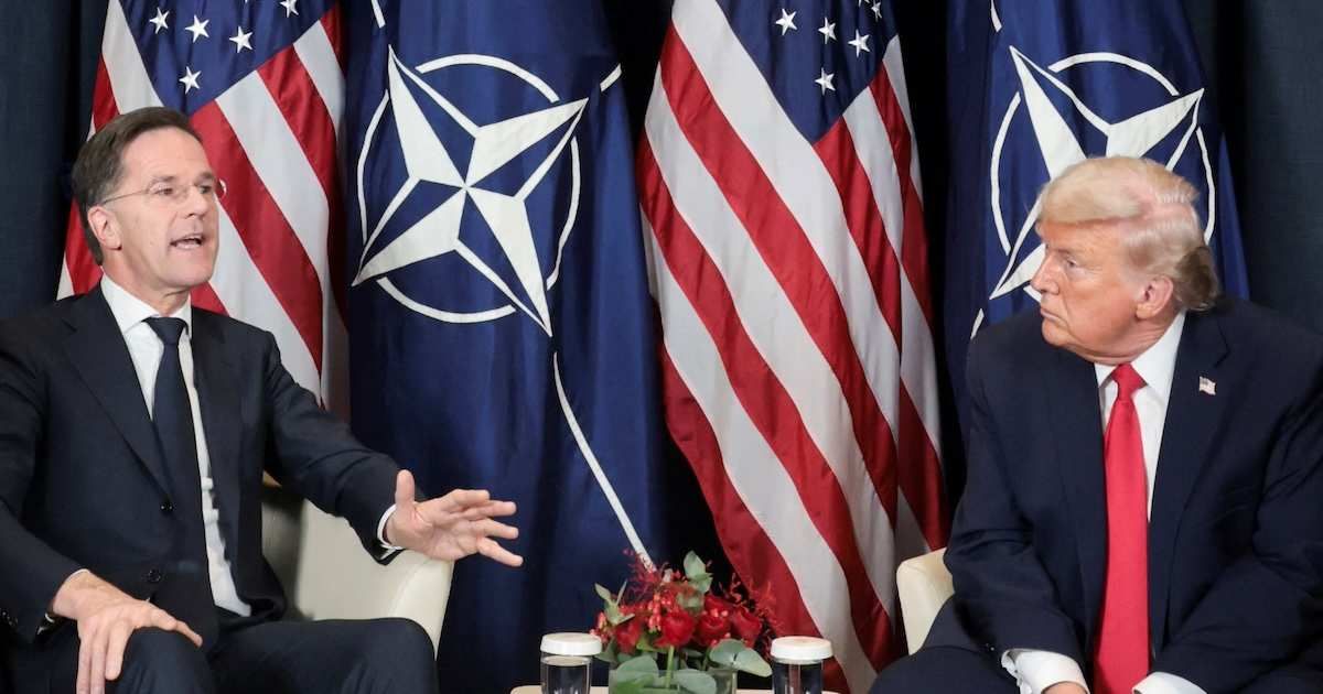 U.S. President Donald Trump holds a bilateral meeting with NATO Secretary General Mark Rutte at the World Economic Forum (WEF) in Davos, Switzerland, January 21, 2026.