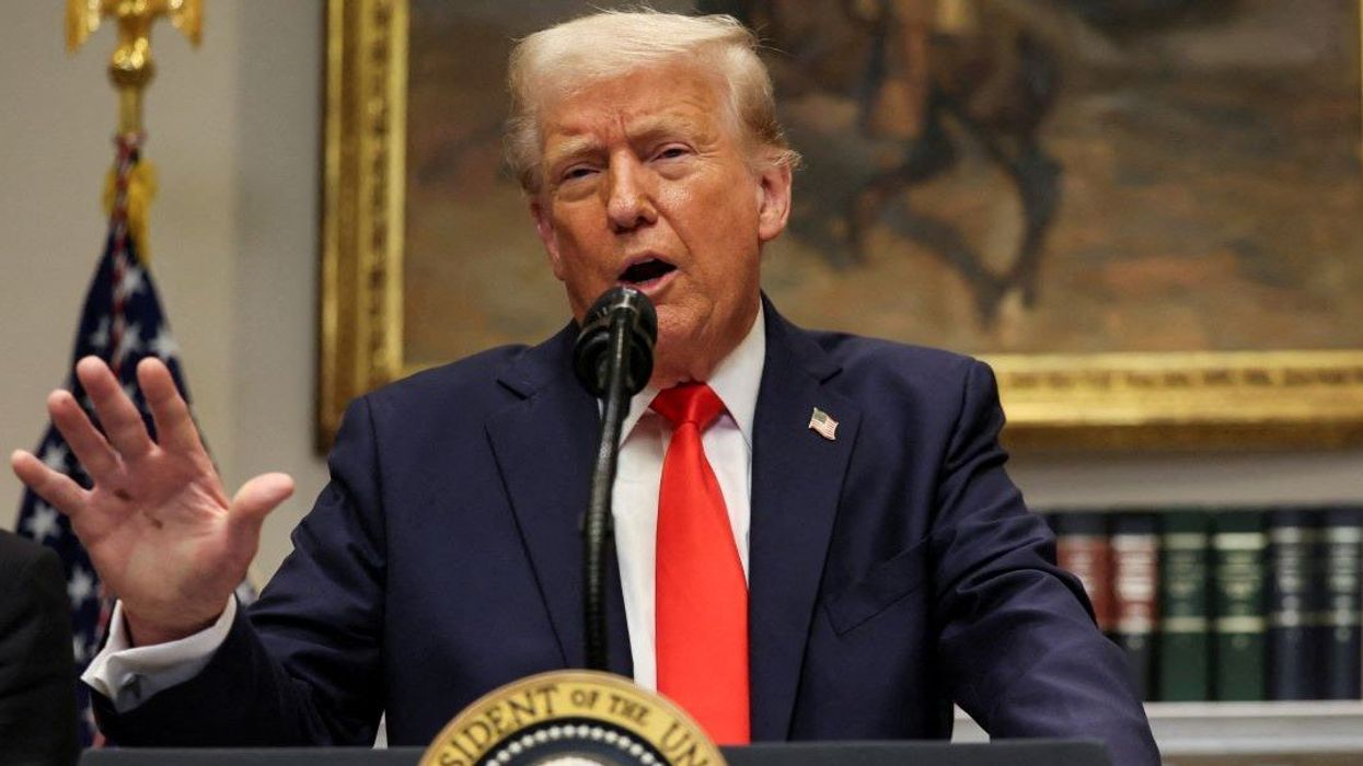  U.S. President Donald Trump makes an announcement from White House March 3, 2025.