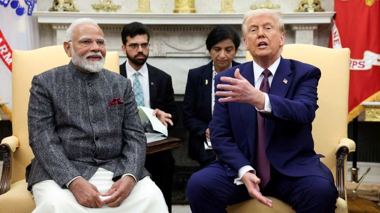 U.S. President Donald Trump meets with Indian Prime Minister Narendra Modi at the White House in Washington, D.C., U.S., February 13, 2025.