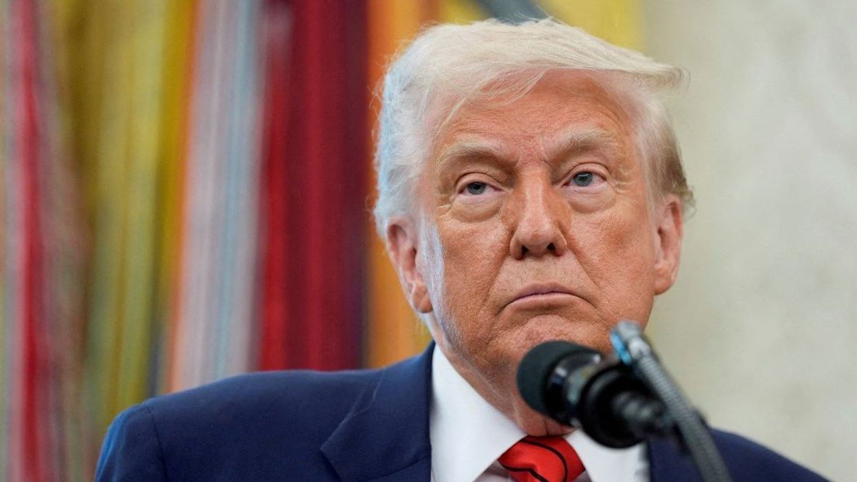 U.S. President Donald Trump speaks during a swearing-in ceremony of Special Envoy Steve Witkoff in the Oval Office at the White House in Washington, D.C., U.S., May 6, 2025.