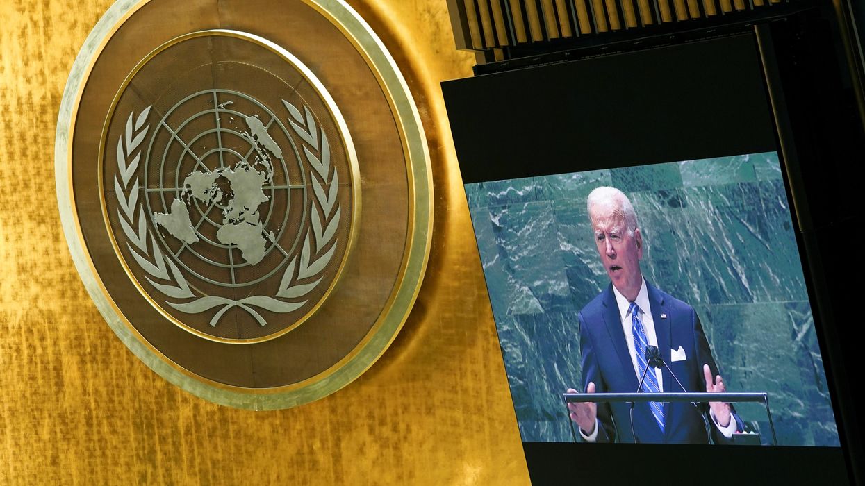U.S. President Joe Biden addresses the 76th Session of the U.N. General Assembly in New York City, U.S., September 21, 2021
