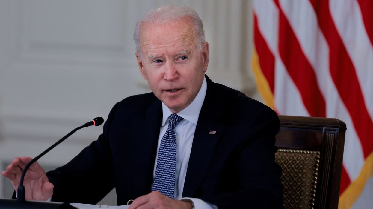U.S. President Joe Biden meets with Cuban American leaders in the State Dining Room at the White House in Washington, U.S., July 30, 2021.