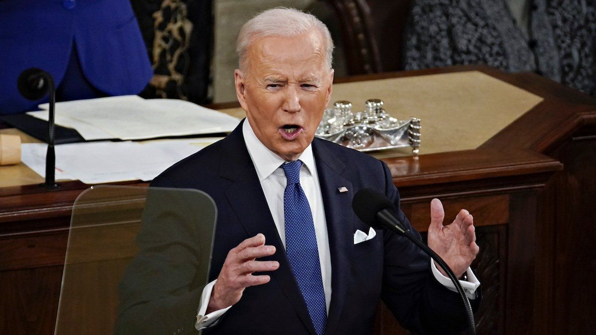 U.S. President Joe Biden speaks during the State of the Union address at the U.S. Capitol in Washington, DC, U.S, March 1, 2022. 