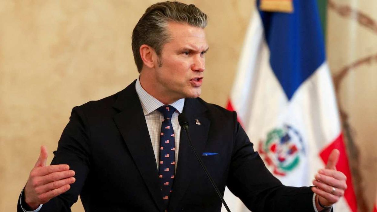 U.S. Secretary of Defense Pete Hegseth speaks during a meeting with Dominican Republic President Luis Abinader at the National Palace, in Santo Domingo, Dominican Republic November 26, 2025.