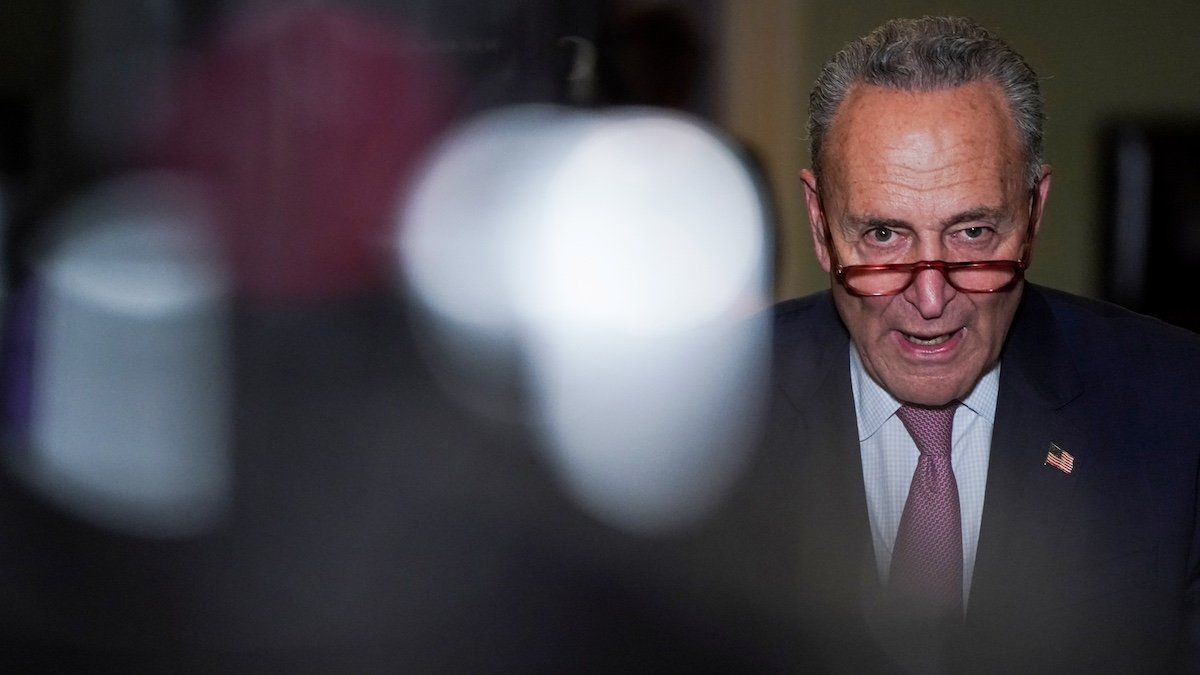 ​U.S. Senate Minority Leader Chuck Schumer speaks to reporters after the weekly policy lunch in the U.S. Capitol in Washington, U.S., October 29, 2019. 