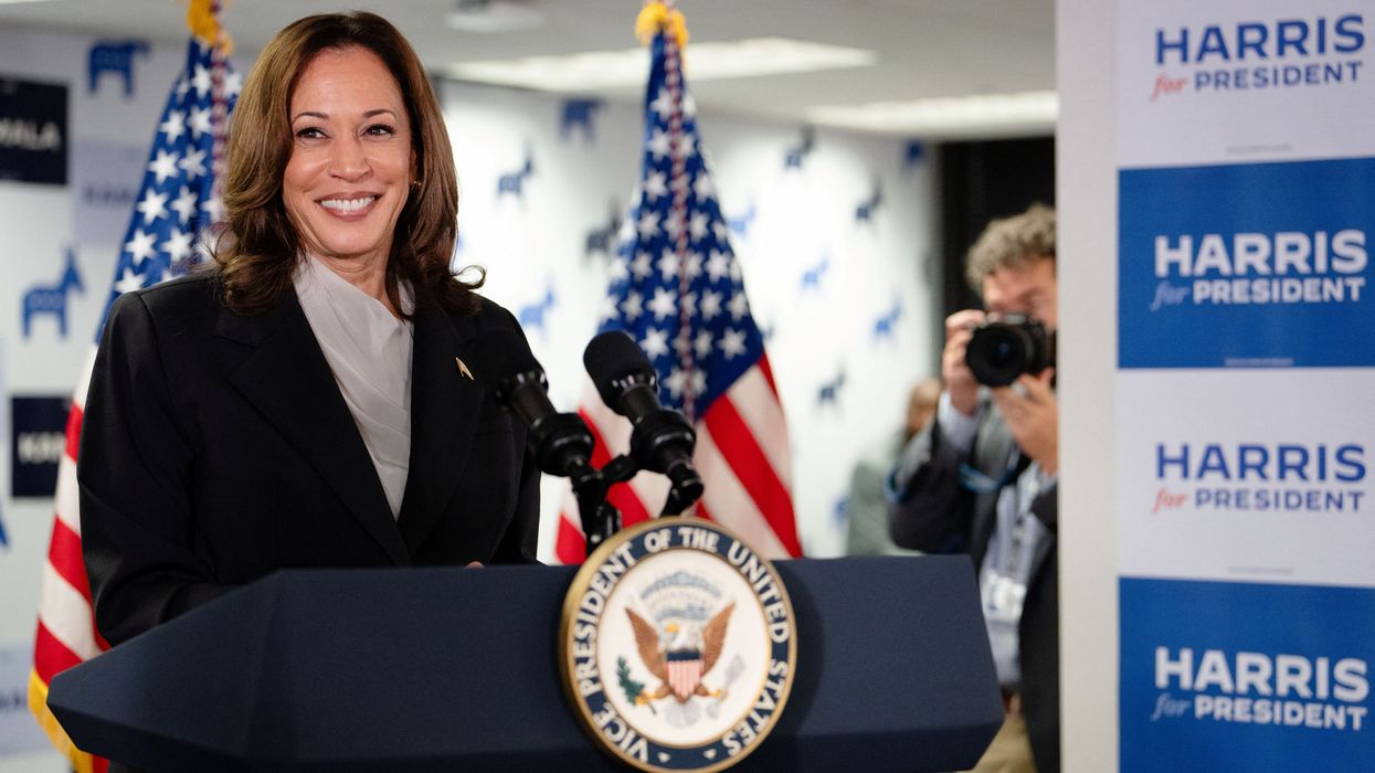U.S. Vice President Kamala Harris speaks at her Presidential Campaign headquarters in Wilmington, DE, U.S., July 22, 2024.
