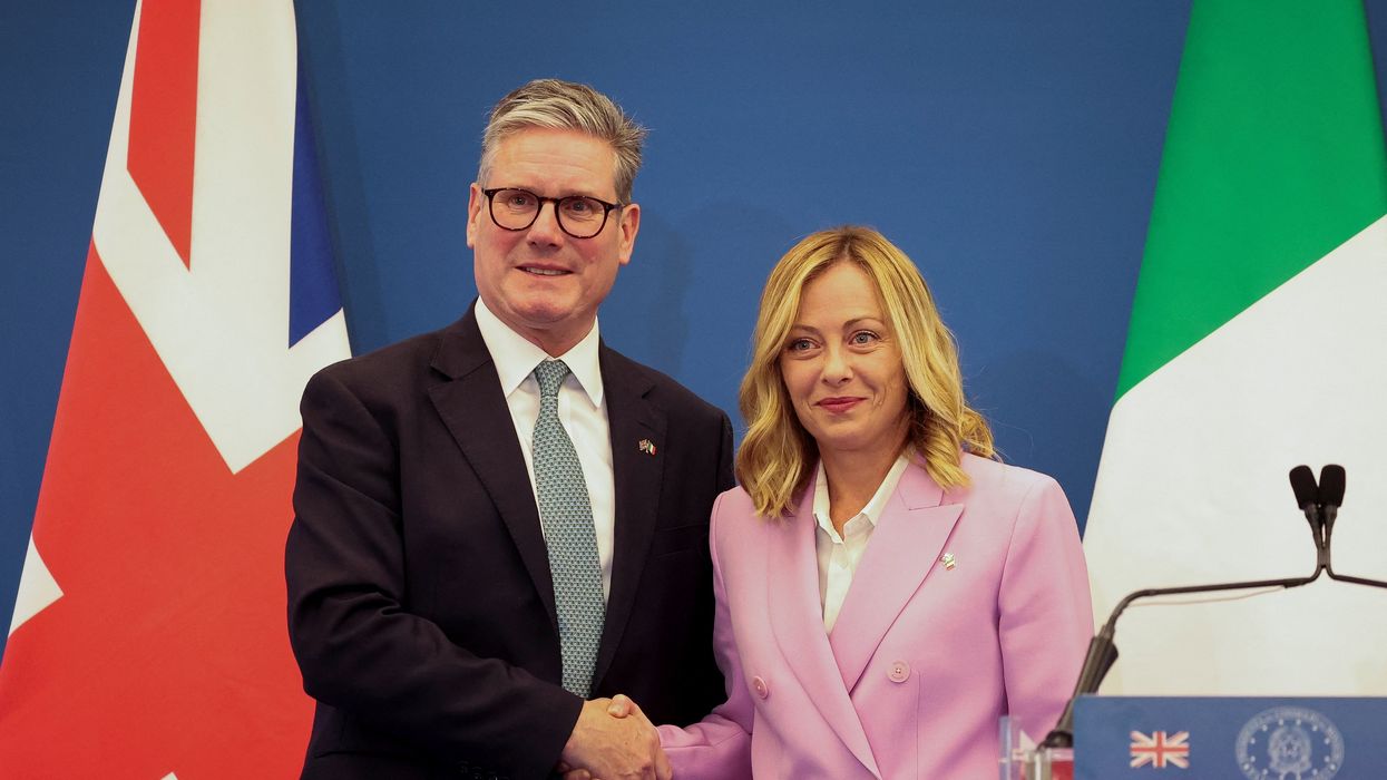 UK Prime Minister Keir Starmer meeting with Italy’s Prime Minister Giorgia Meloni.