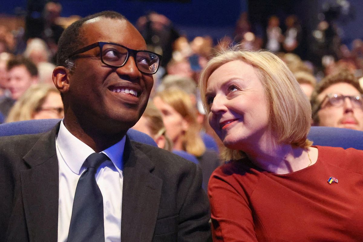UK Prime Minister Liz Truss and Chancellor of the Exchequer Kwasi Kwarteng attend the annual Conservative Party conference in Birmingham, Britain