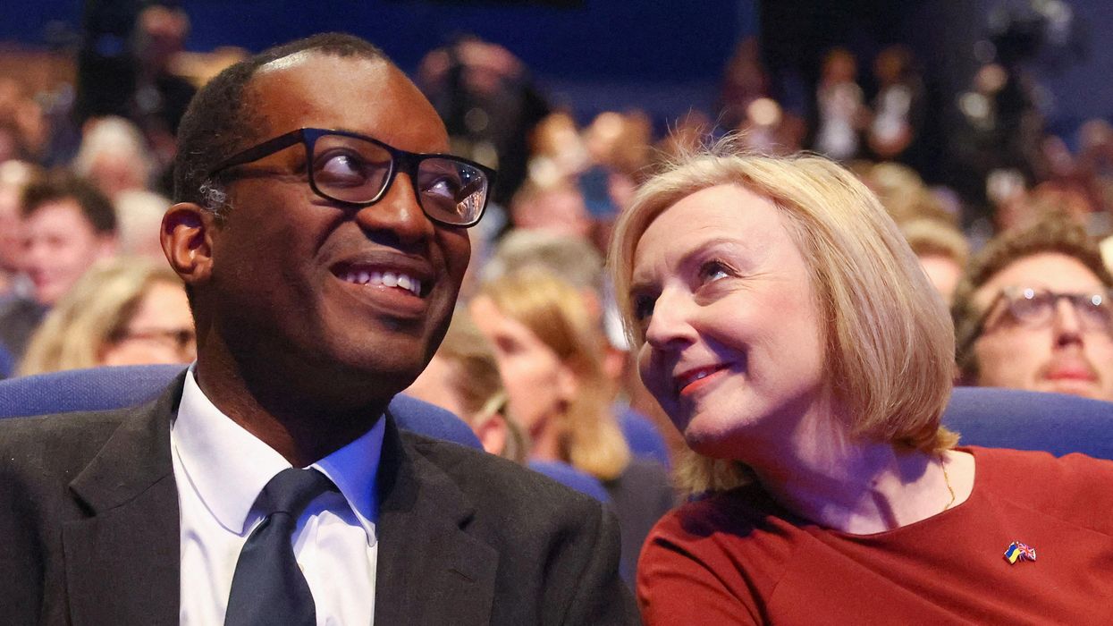 UK Prime Minister Liz Truss and Chancellor of the Exchequer Kwasi Kwarteng attend the annual Conservative Party conference in Birmingham, Britain