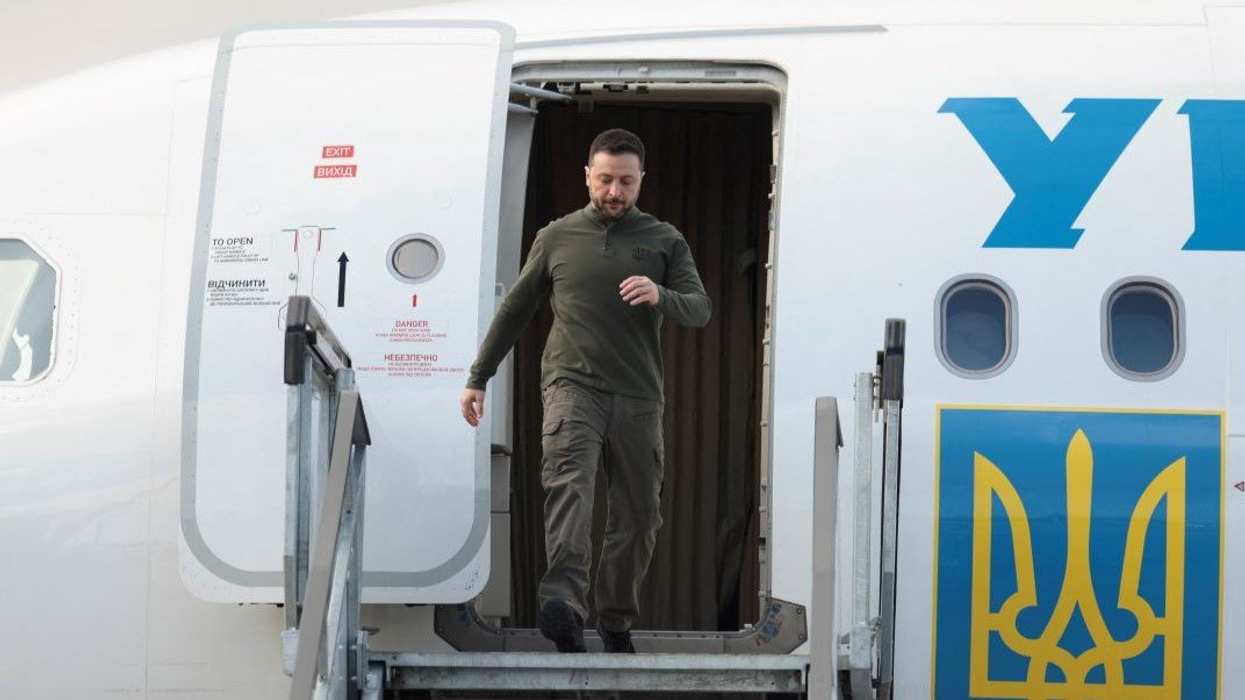 Ukraine's President Volodymyr Zelenskiy arrives at Shannon airport ahead of a bilateral meeting with Ireland's Taoiseach (Prime Minister) Micheal Martin, in Shannon, Ireland, February 27, 2025.
