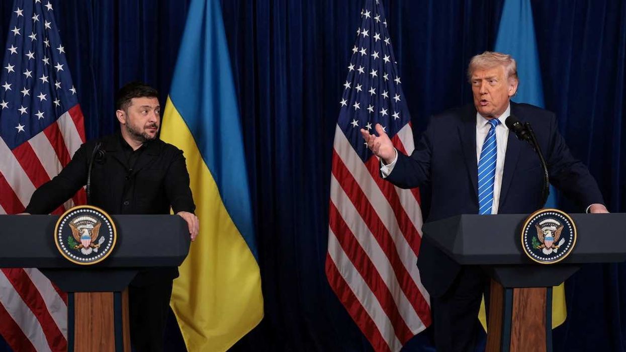 Ukrainian President Volodymyr Zelenskiy listens to US President Donald Trump at the Mar-a-Lago club, in Palm Beach, Florida, USA, on December 28, 2025.