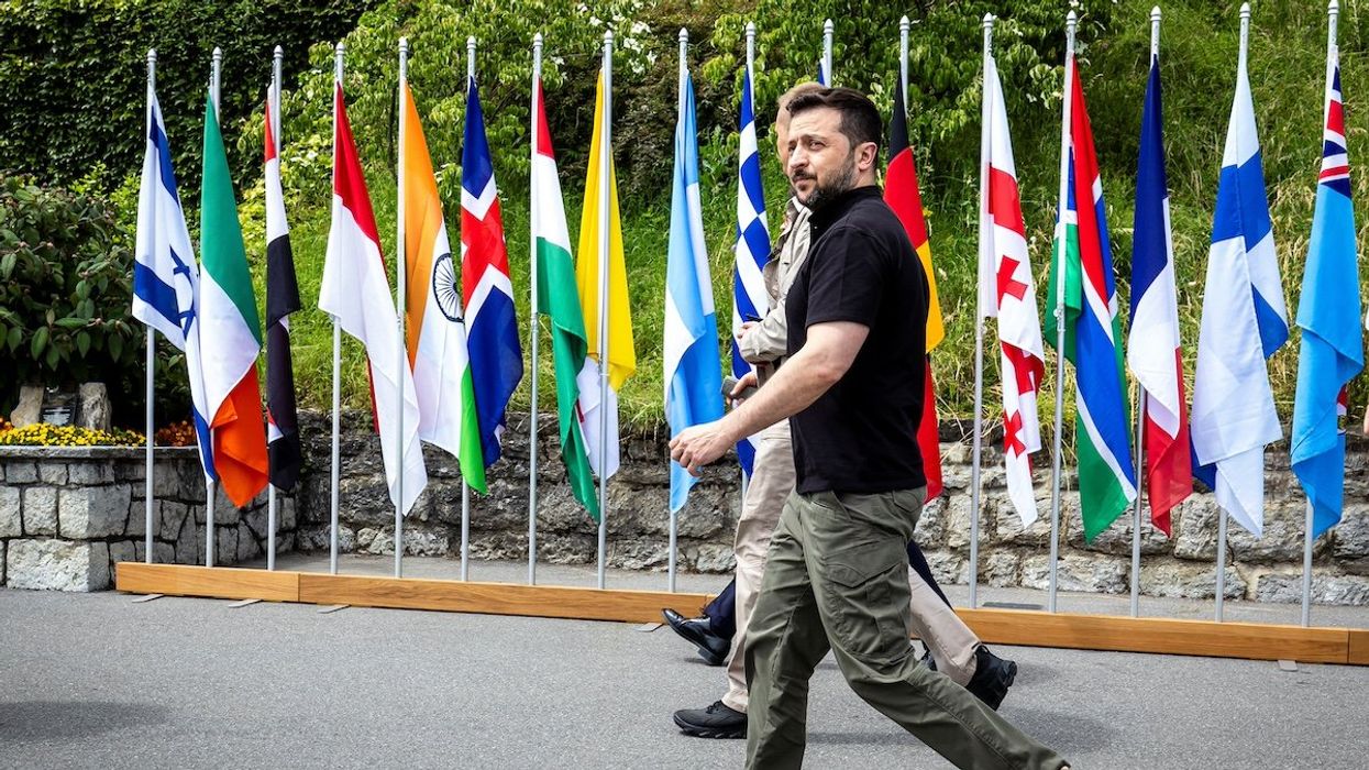 Ukrainian President Volodymyr Zelenskiy walks during the Summit on Peace in Ukraine, in Stansstad, Switzerland, June 16, 2024.