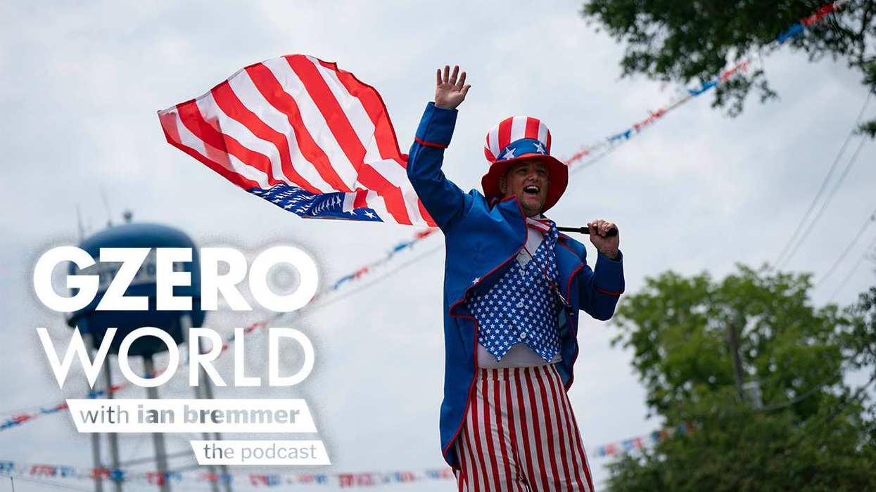 Uncle Sam celebrating July 4th