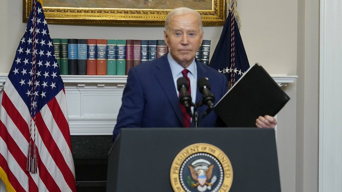 United States President Joe Biden arrives prior to making a statement on Campus unrest from in the Roosevelt Room of the White House in Washington, DC on Thursday, May 2, 2024. 