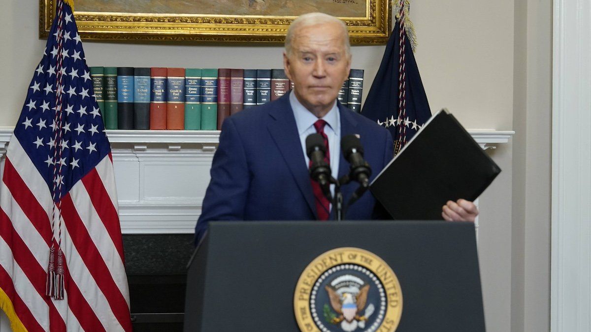 United States President Joe Biden arrives prior to making a statement on Campus unrest from in the Roosevelt Room of the White House in Washington, DC on Thursday, May 2, 2024. 