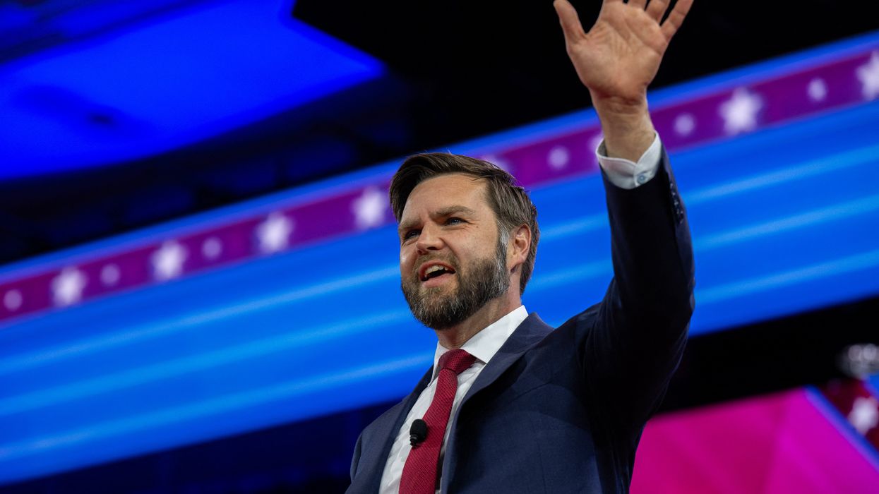 United States Senator JD Vance (Republican of Ohio) at the 2024 Conservative Political Action Conference (CPAC) in National Harbor, Maryland, U.S., on Friday, February 23, 2024.