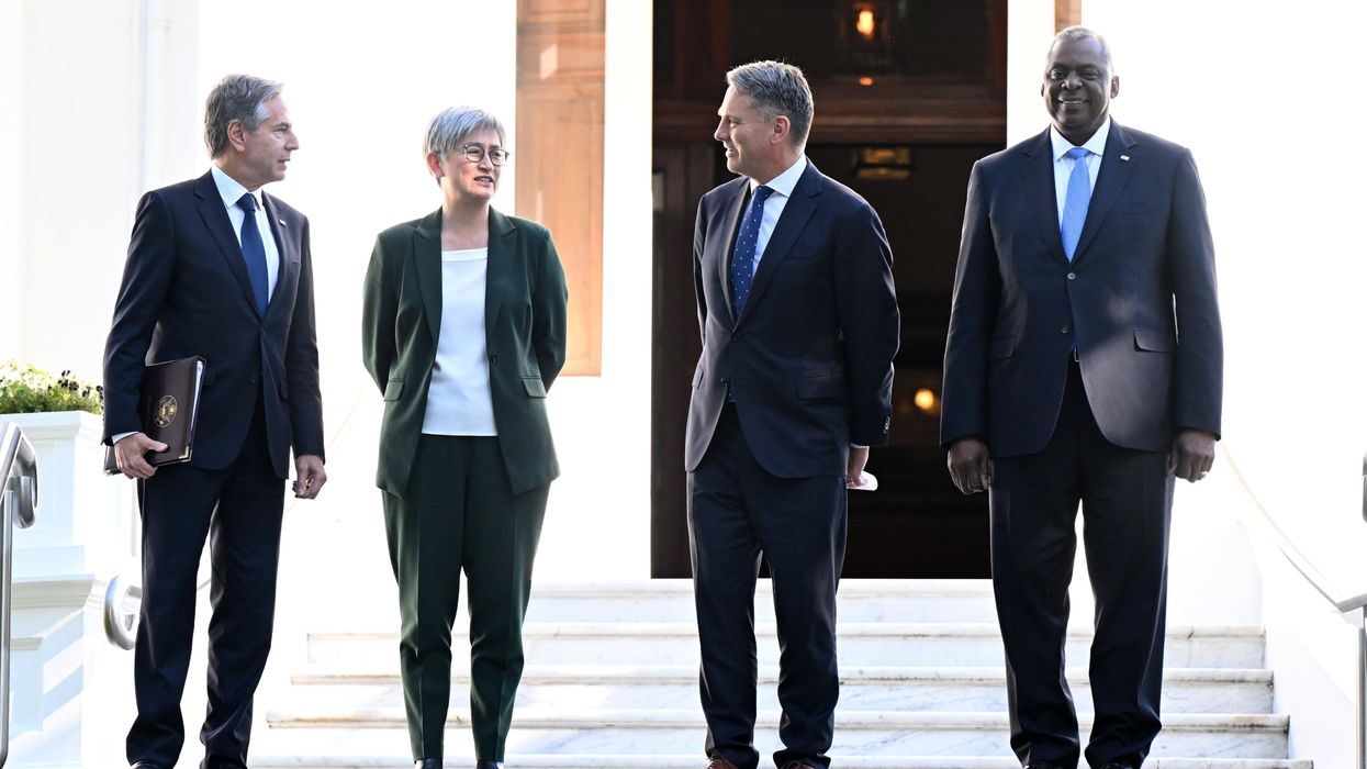 US Defence Secretary Lloyd Austin (left) , US Secretary of State Antony Blinken, Australian Foreign Minister Penny Wong and Defence Minister Richard Marles