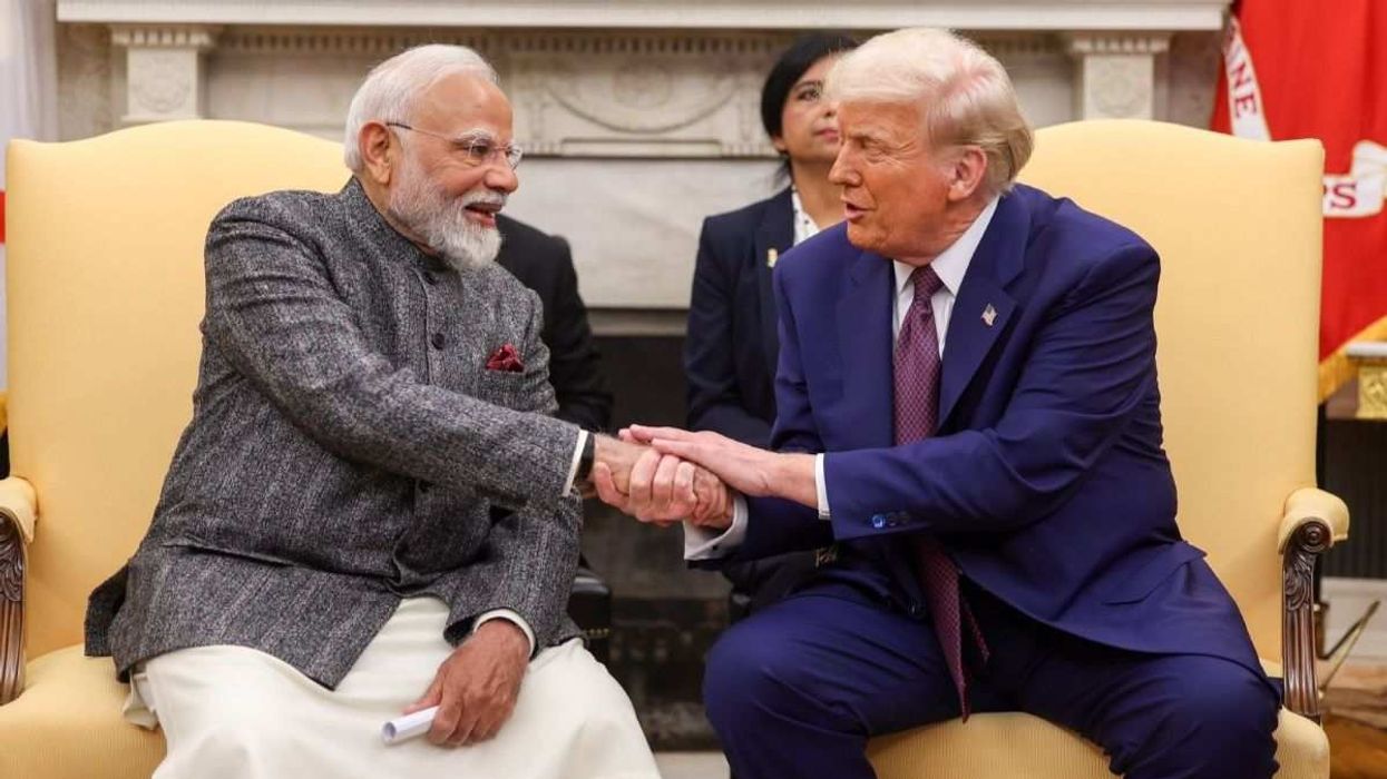 US President Donald Trump and Indian Prime Minister Narendra Modi at the White House in Washington, D.C., USA, on February 13, 2025.