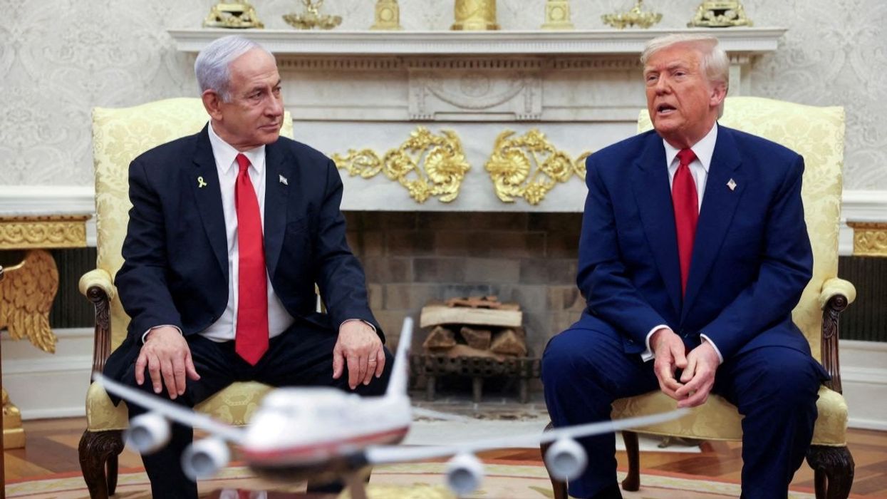 US President Donald Trump and Israeli Prime Minister Benjamin Netanyahu in Washington, D.C., USA, on April 7, 2025.