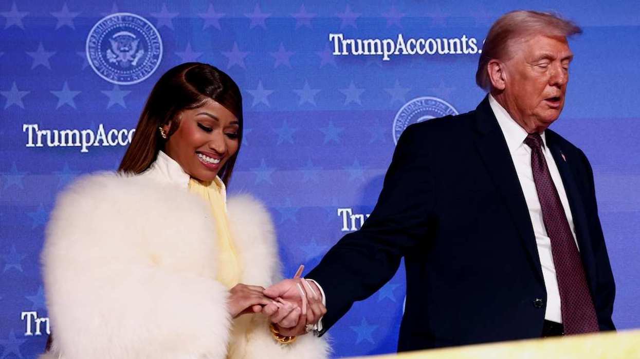 US President Donald Trump and musician Nicki Minaj in Washington, D.C., USA, on January 28, 2026.