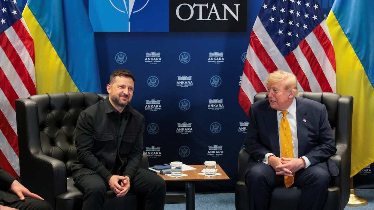US President Donald Trump and Ukrainian President Volodymyr Zelensky at the NATO leaders summit in Ankara, Turkey, on July 8, 2026.