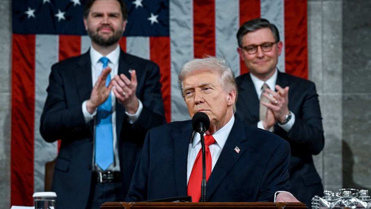US President Donald Trump delivers the first State of the Union address of his second term at the US Capitol in Washington, D.C., on February 24, 2026.
