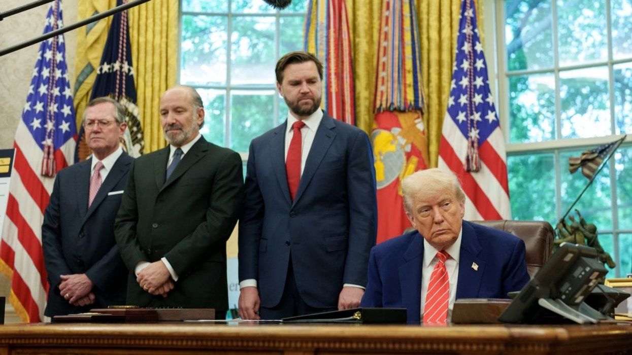 US President Donald Trump in the Oval Office on May 8, 2025.