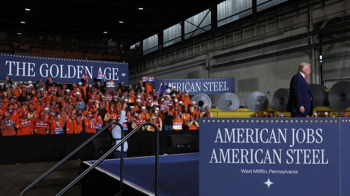 ​US President Donald Trump in West Mifflin, Pennsylvania, USA, on May 30, 2025.